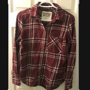 Garage plaid oversized shirt
